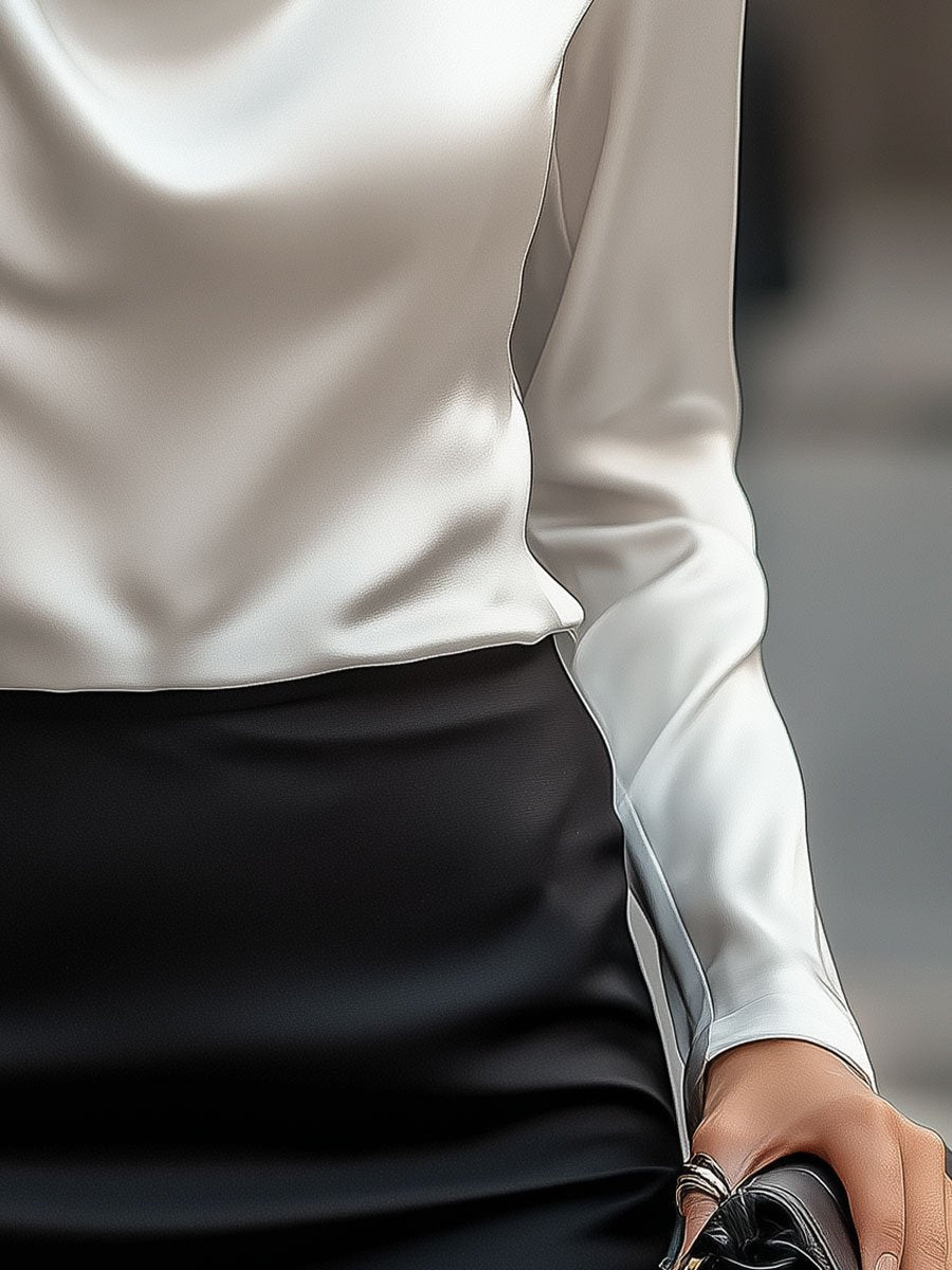 Arganate | Bluzka z drapowanego satyny