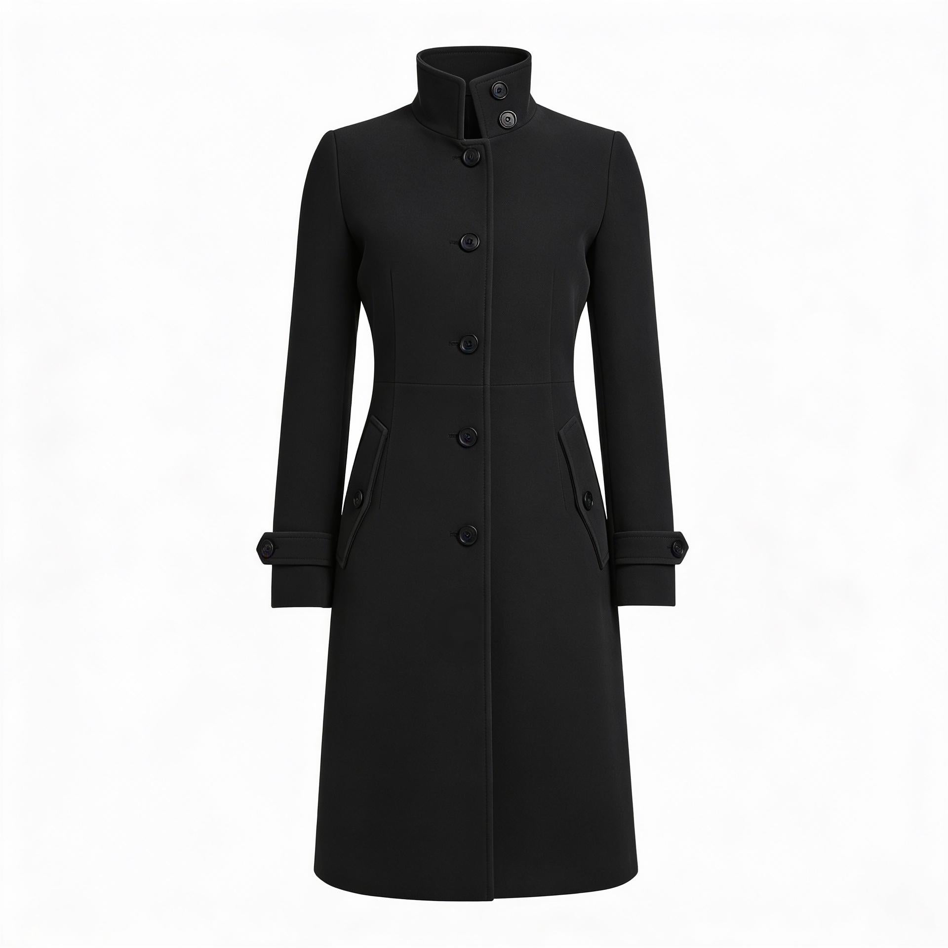 Arganate | Długi trencz z wysokim kołnierzem