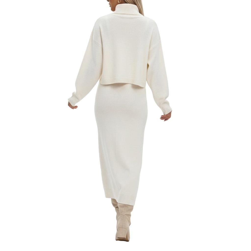 Arganate | Dzianinowy komplet składający się z sukienki i golfu