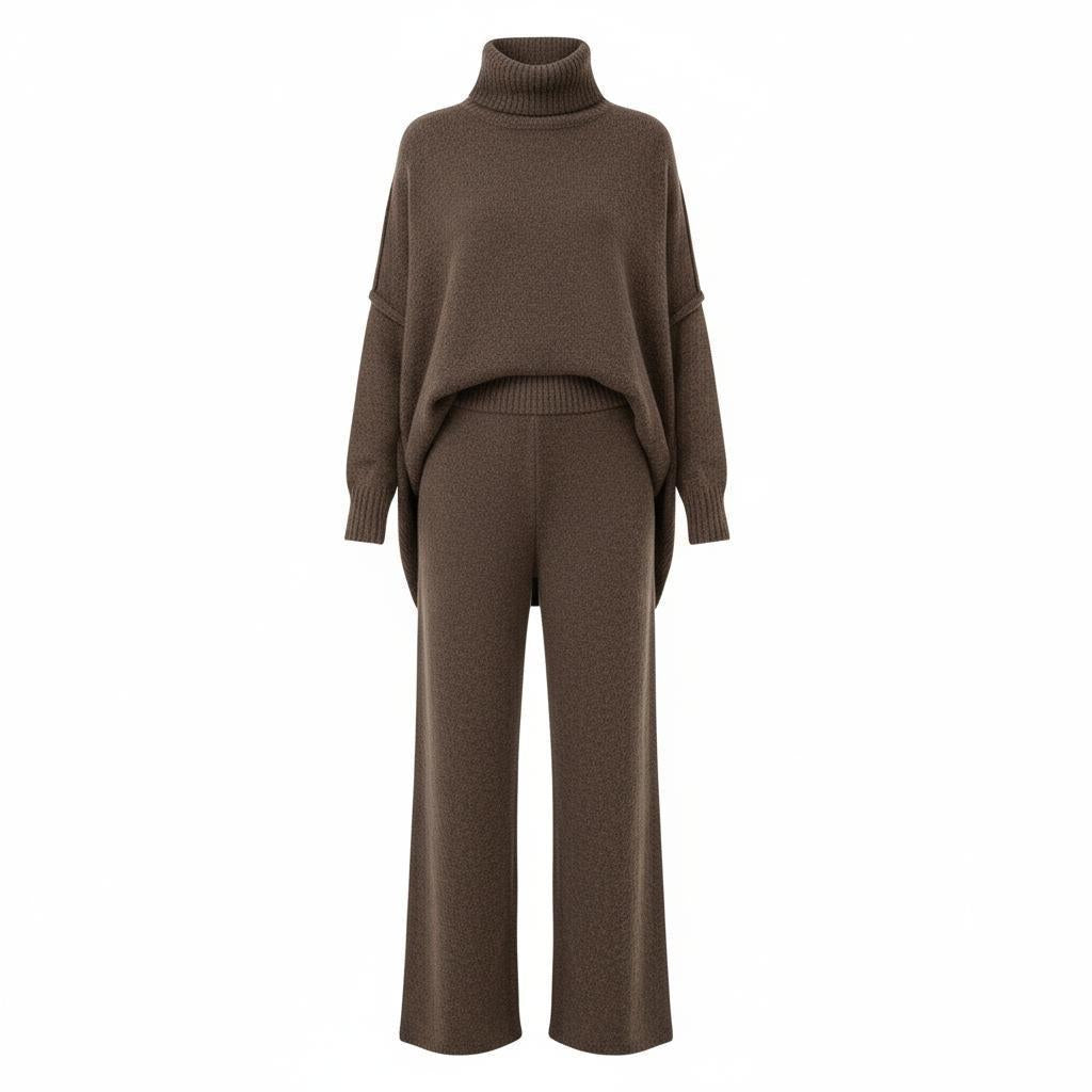 Arganate | Komplet wypoczynkowy z dzianiny z luźnym golfem