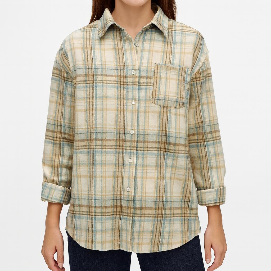 Arganate | Koszula flanelowa w kratę zapinana na guziki