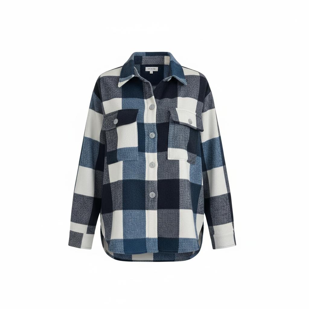 Arganate | Koszula flanelowa w kratkę z długim rękawem