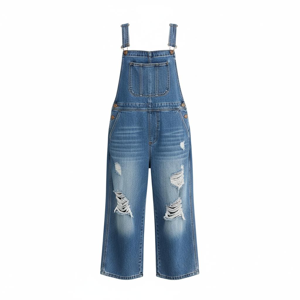 Arganate | Luźny dżinsowy kombinezon z regulowanymi paskami