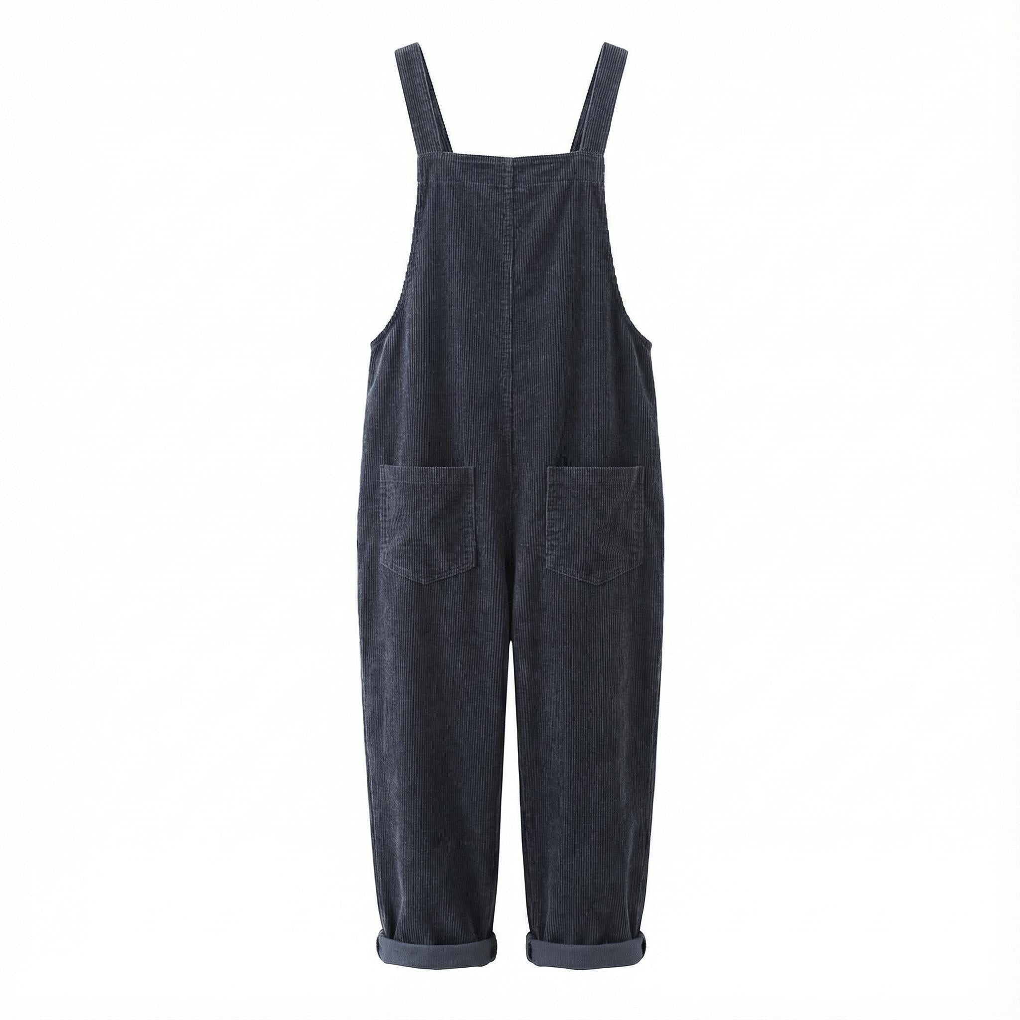 Arganate | Luźny kombinezon z sztruksu z kieszeniami