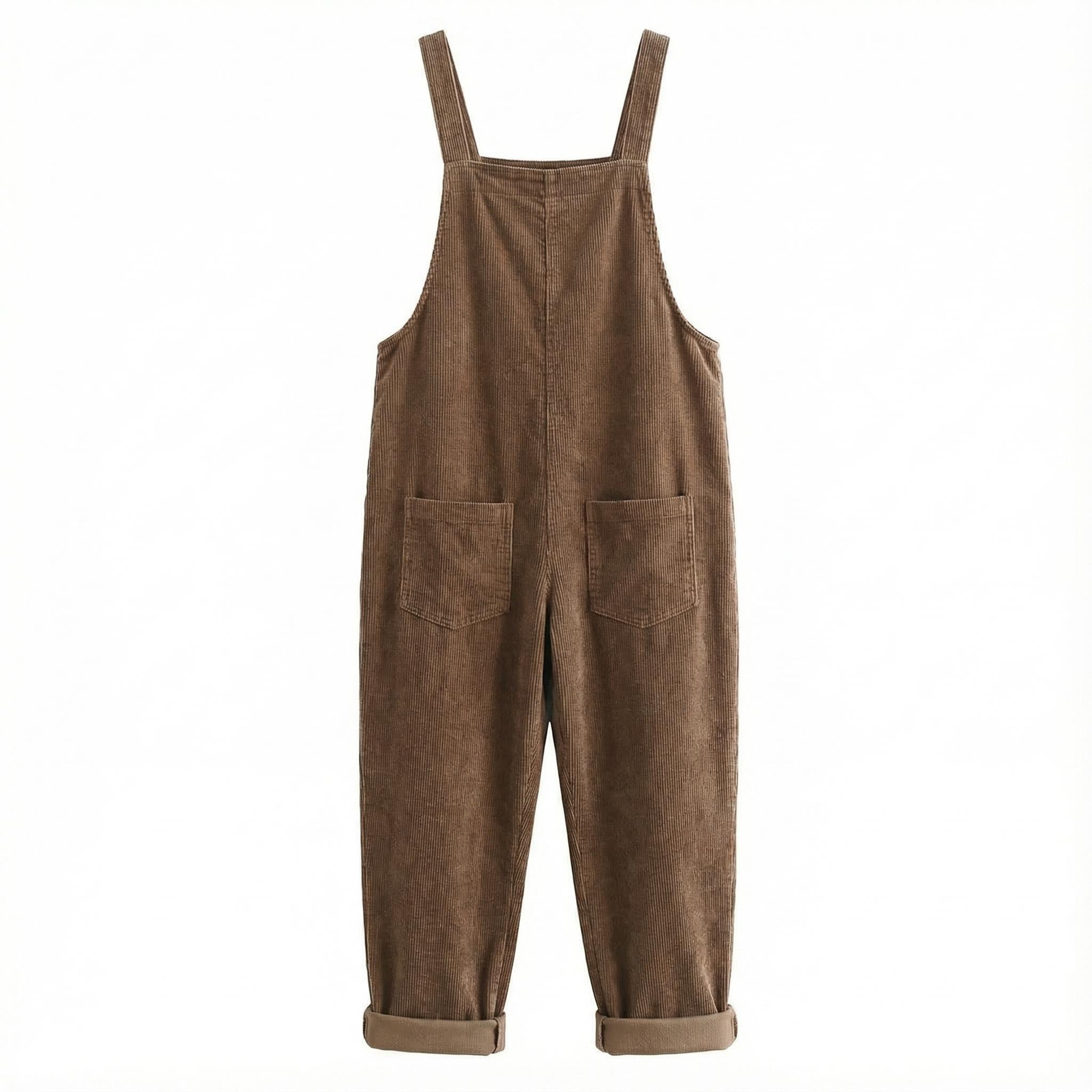 Arganate | Luźny kombinezon z sztruksu z kieszeniami