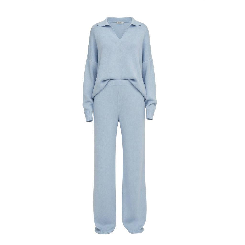 Arganate | Luźny komplet dzianinowy z płynnych spodni i swetra