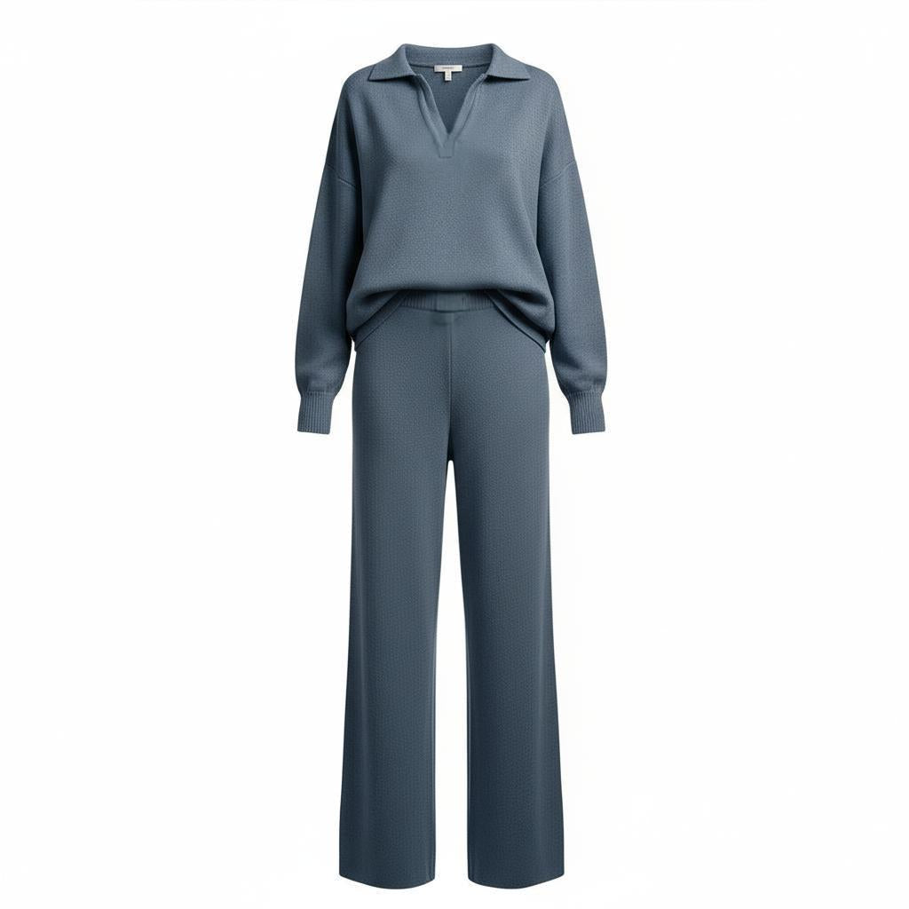 Arganate | Luźny komplet dzianinowy z płynnych spodni i swetra