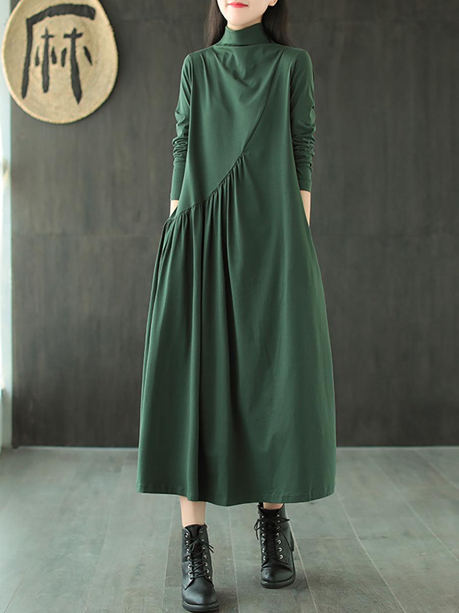 Arganate | Sukienka z drapowanym golfem w dużym rozmiarze