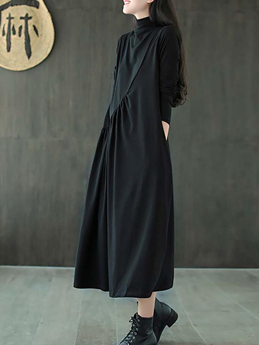 Arganate | Sukienka z drapowanym golfem w dużym rozmiarze