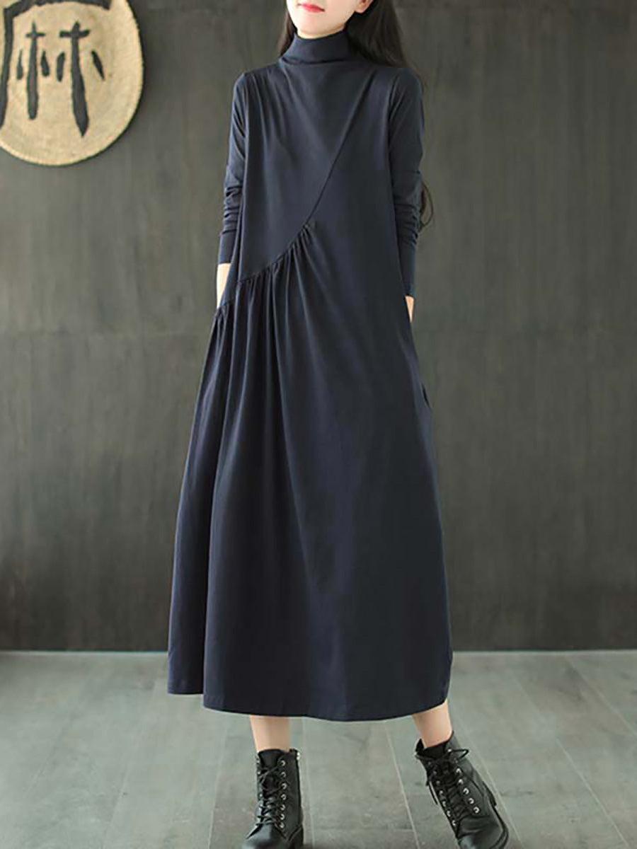 Arganate | Sukienka z drapowanym golfem w dużym rozmiarze