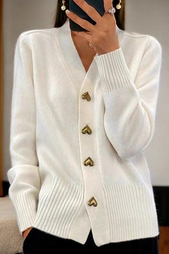Arganate | Złote guziki, ciepły kardigan