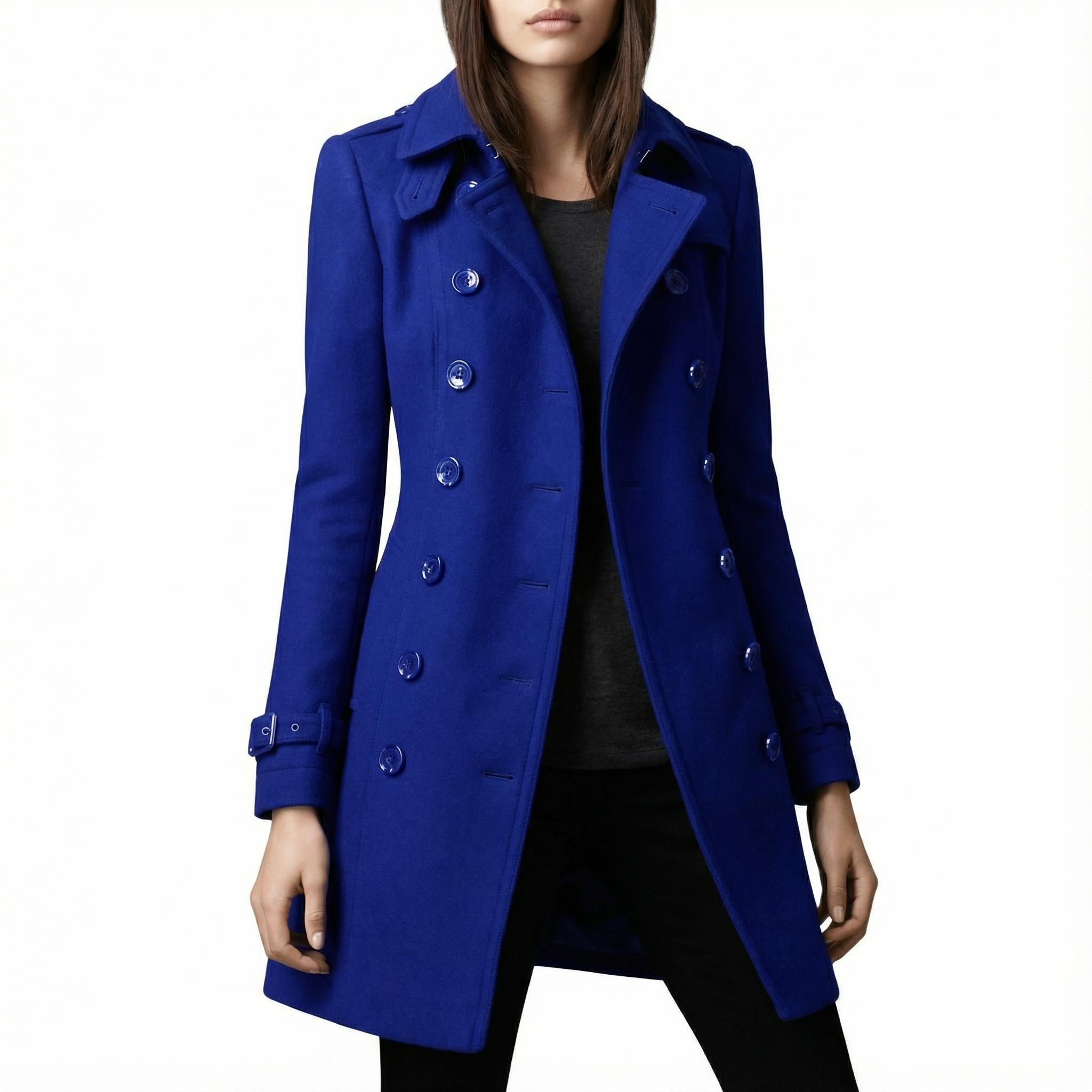 Nowoczesny, lekki wełniany płaszcz typu trencz - Elegancka odzież wierzchnia premium