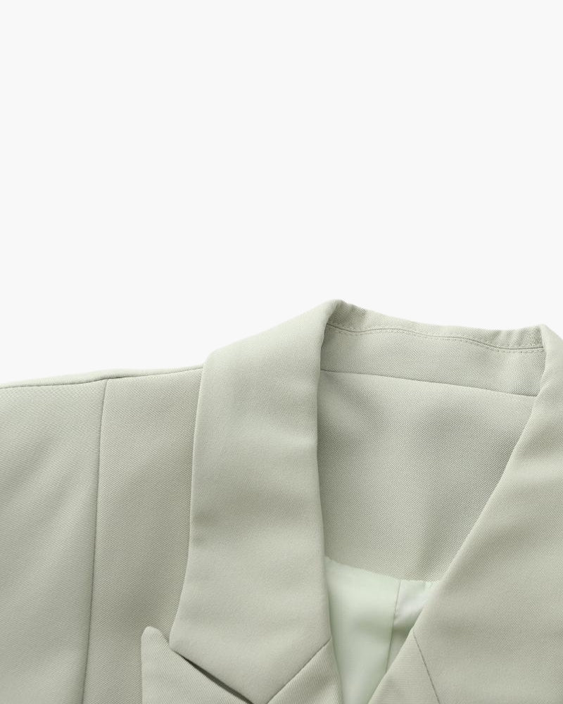 Oversize'owa zielona blezery dwurzędowa – lekka damska warstwa