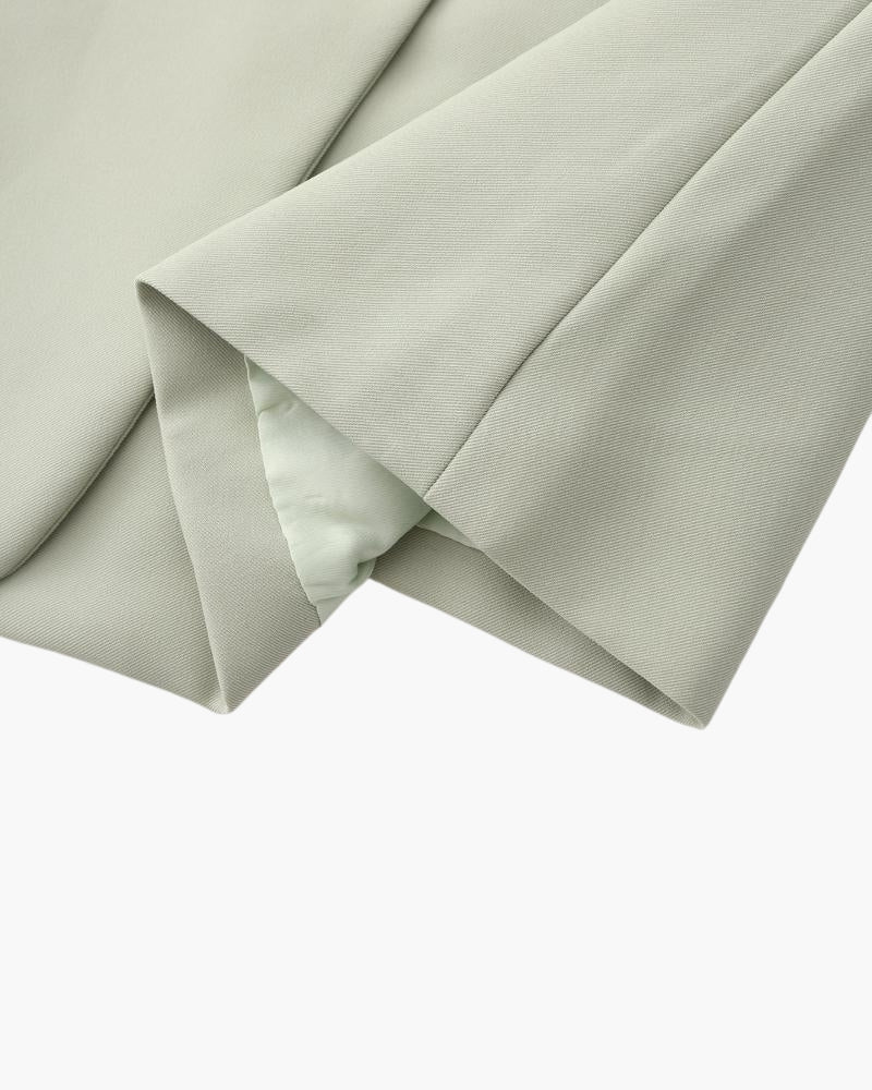 Oversize'owa zielona blezery dwurzędowa – lekka damska warstwa