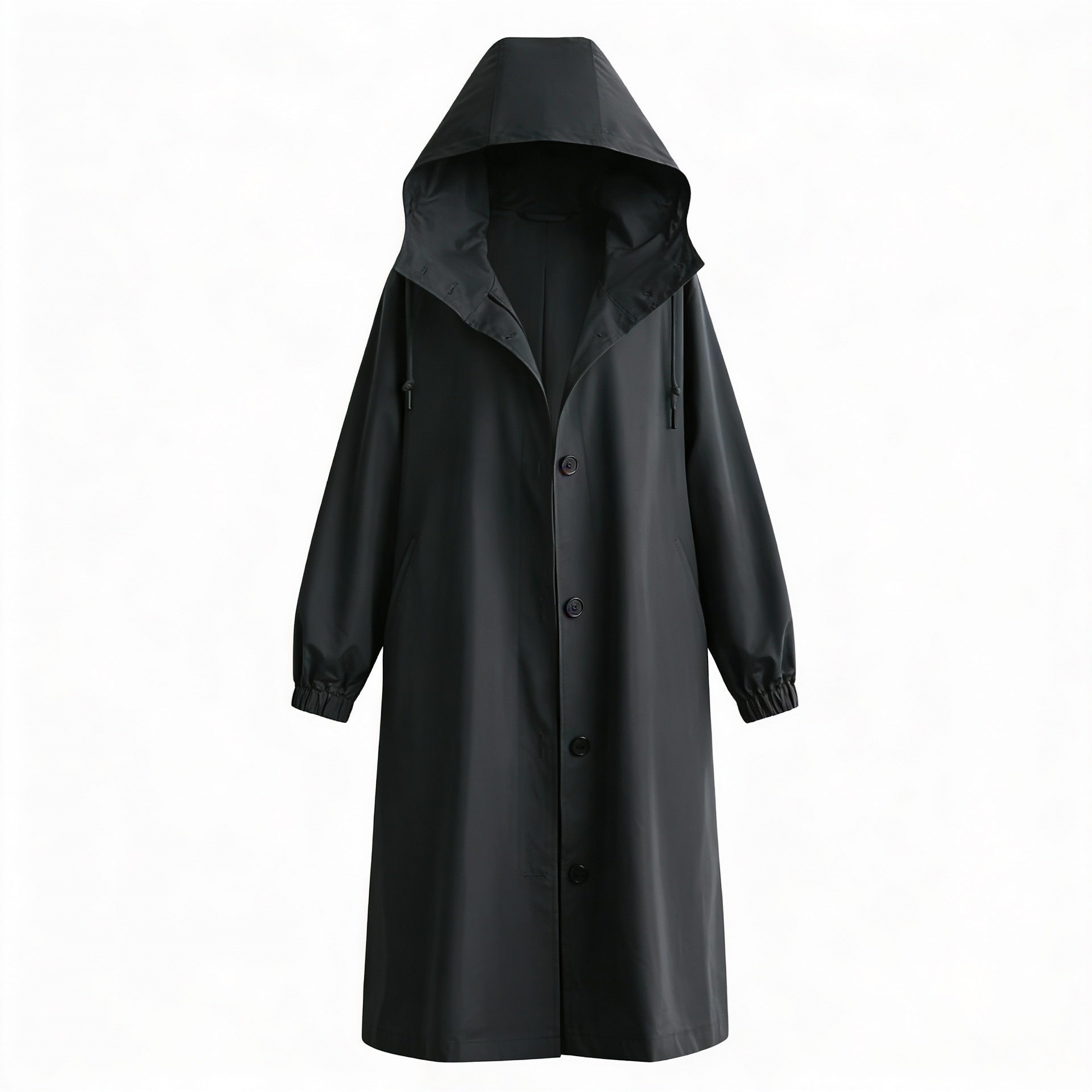 Płaszcz typu trencz z kapturem dla kobiet – stylowa, wodoodporna odzież wierzchnia