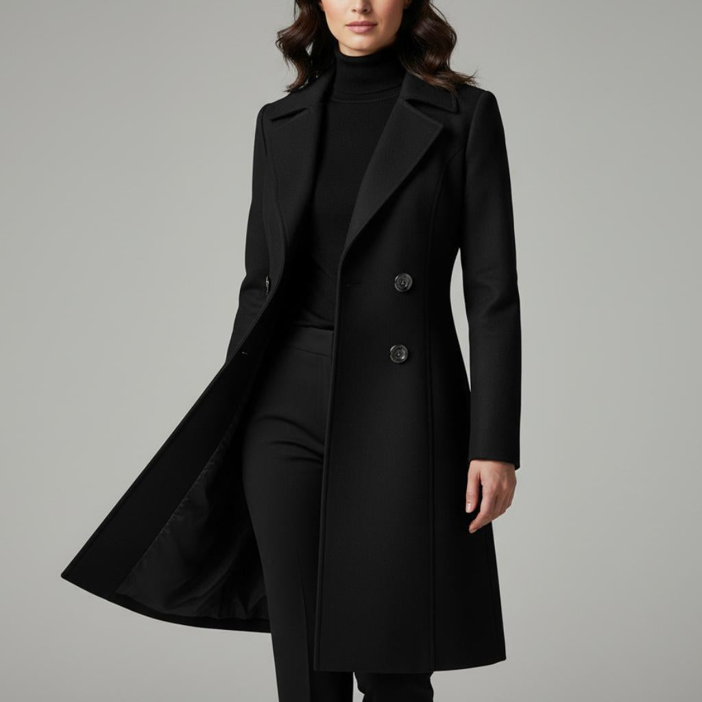 Wodoodporny trencz z mieszanki wełny – Stylowa odzież damska