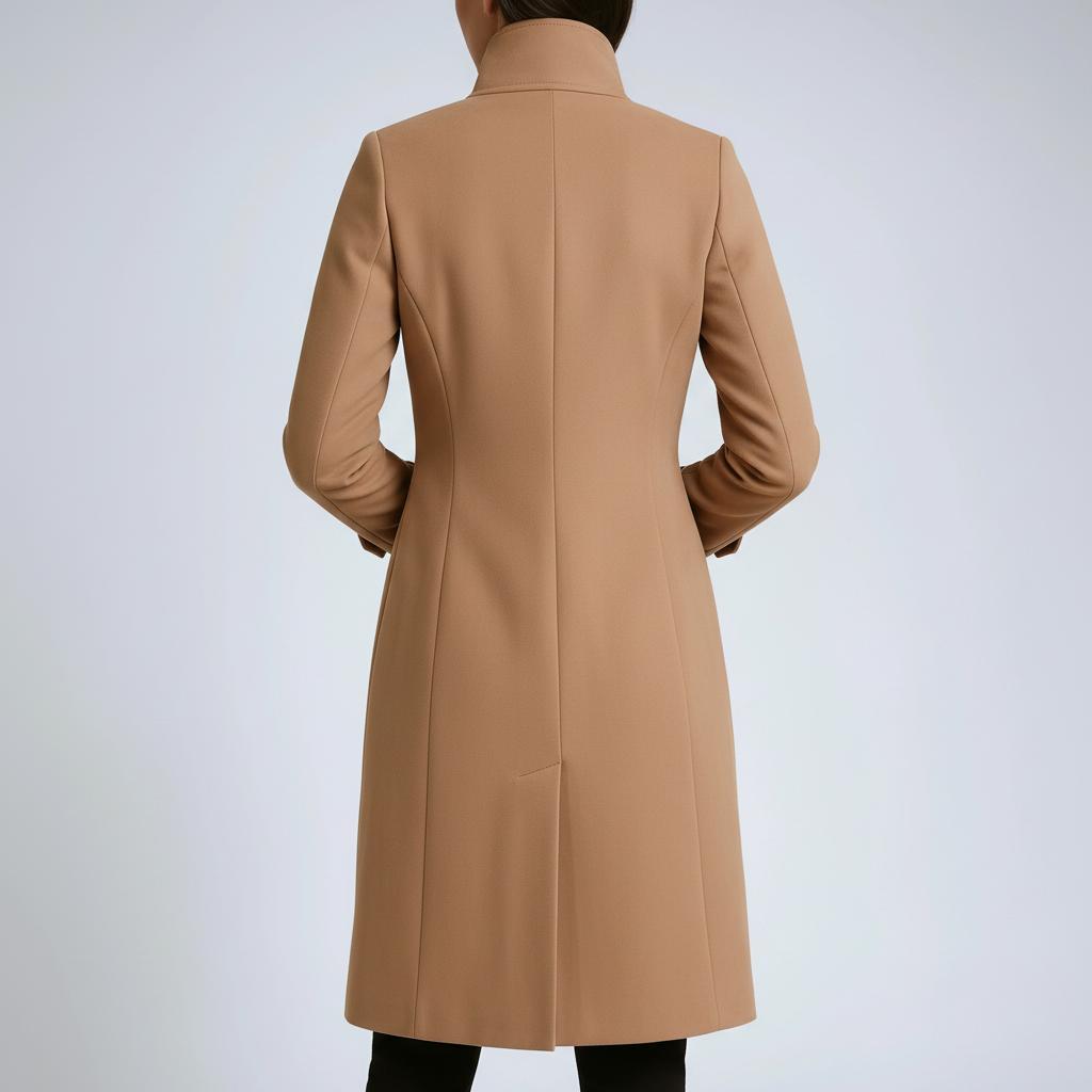 Arganate | Długi trencz z wysokim kołnierzem