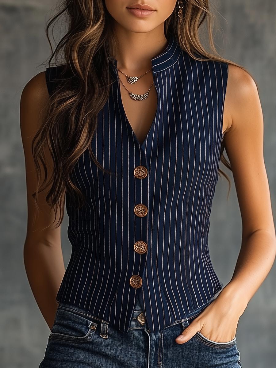 Arganate | Kamizelka Henley w paski