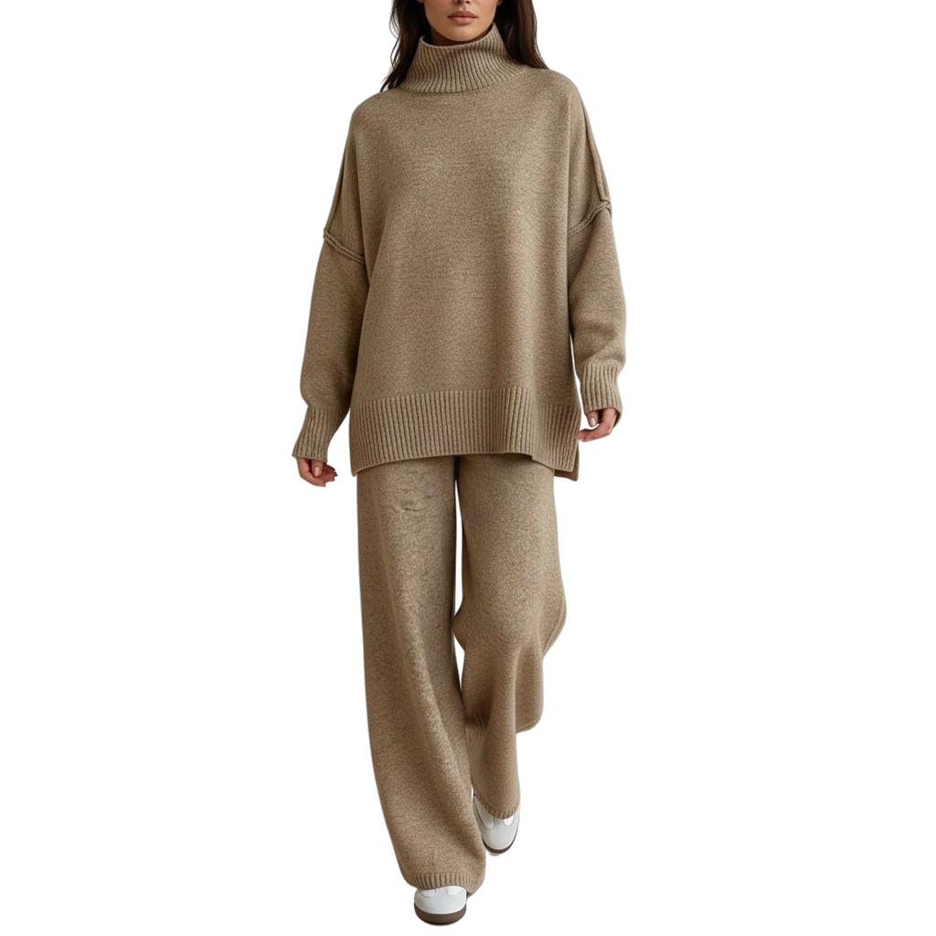 Arganate | Komplet wypoczynkowy z dzianiny z luźnym golfem