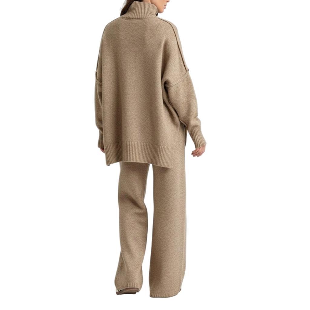 Arganate | Komplet wypoczynkowy z dzianiny z luźnym golfem