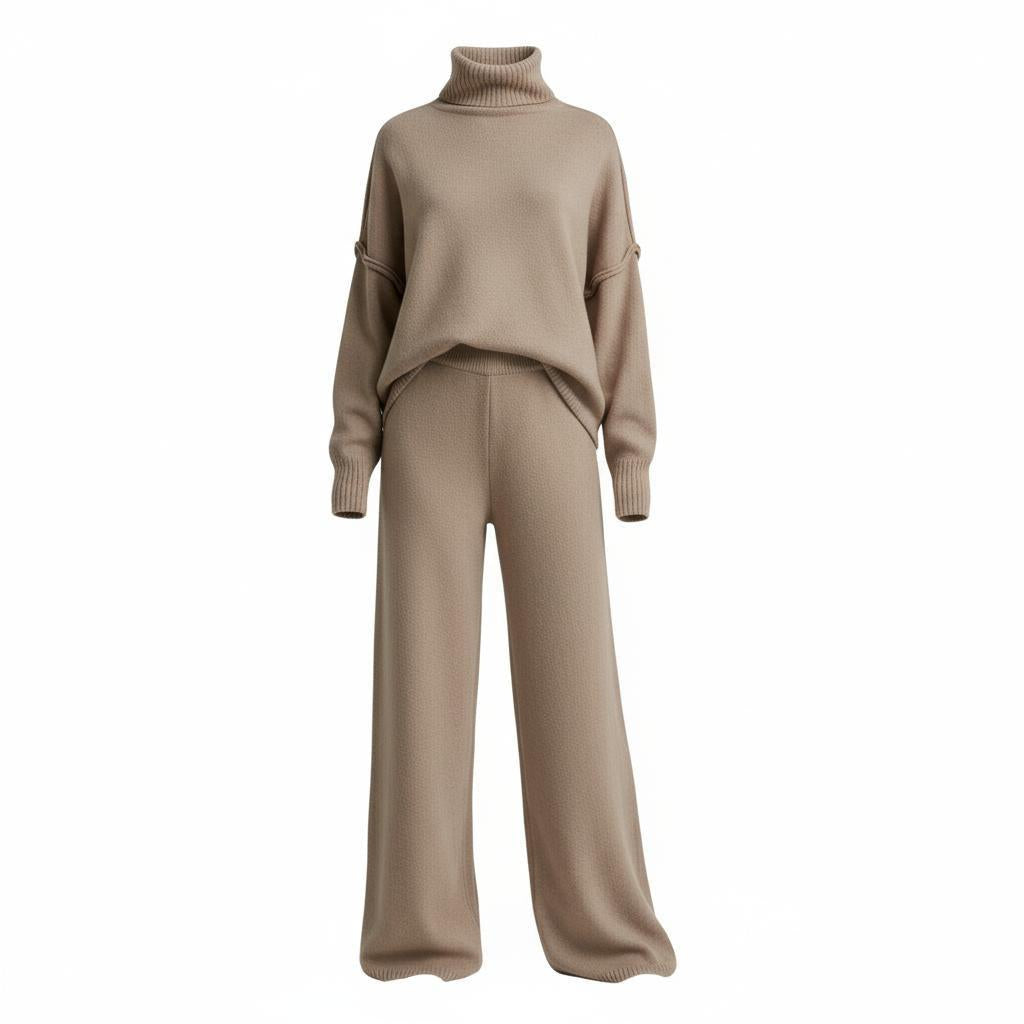 Arganate | Komplet wypoczynkowy z dzianiny z luźnym golfem