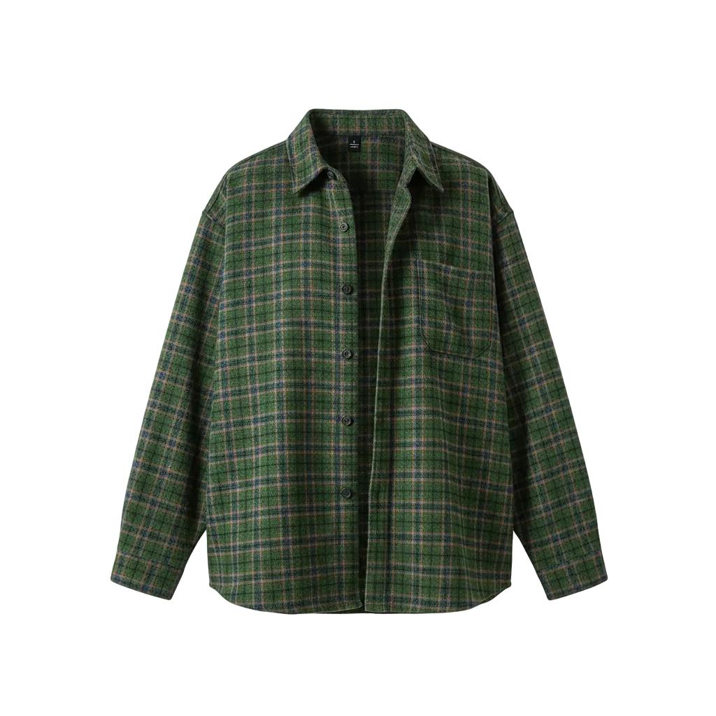 Arganate | Koszula flanelowa w kratę oversize, zapinana na guziki