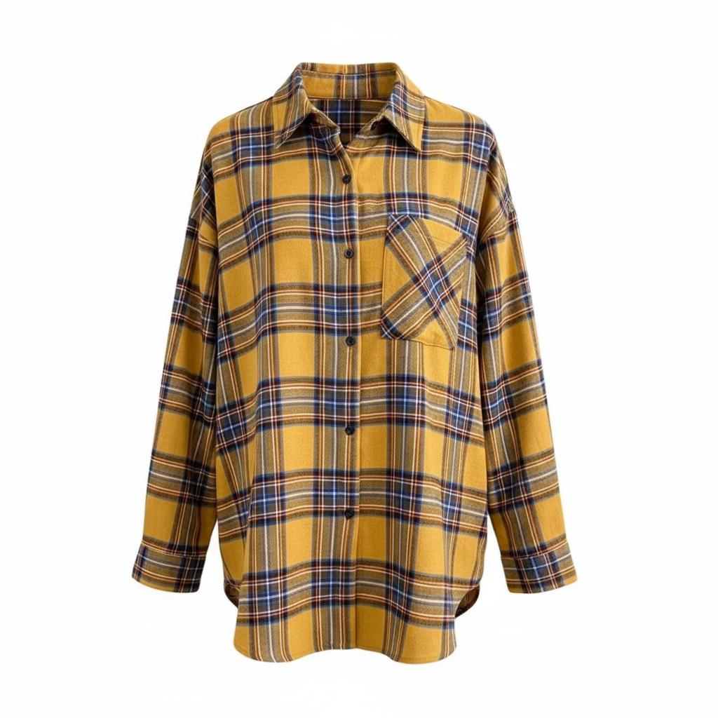 Arganate | Koszula flanelowa w kratę zapinana na guziki