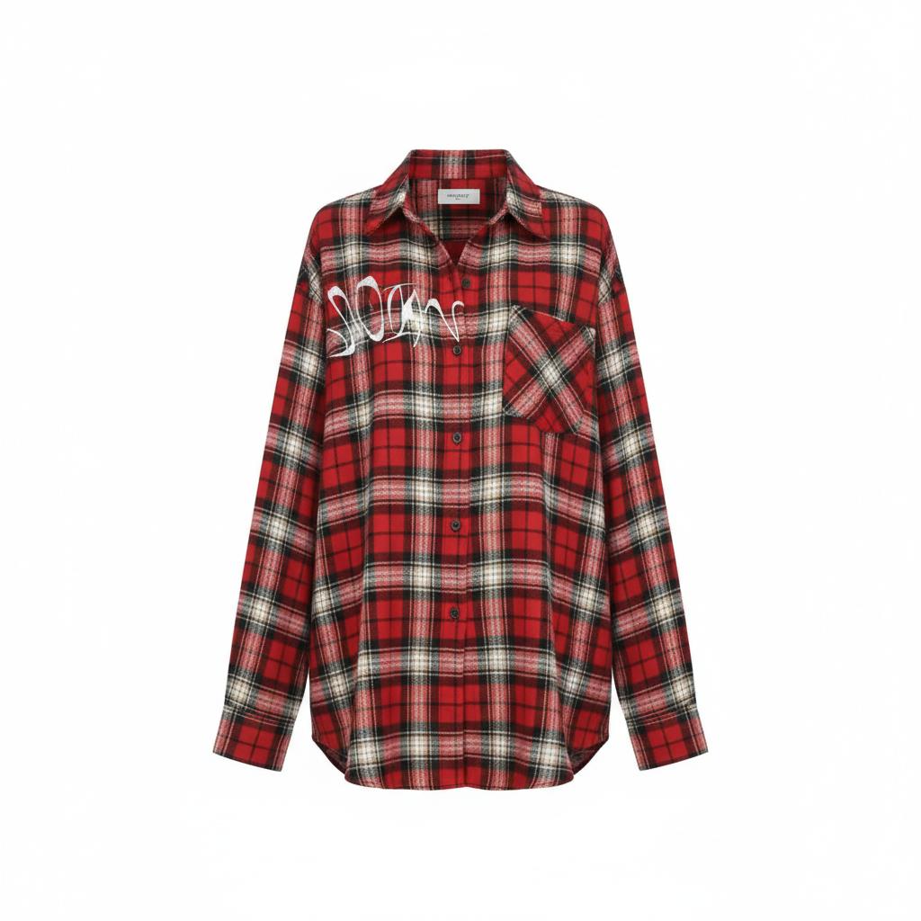 Arganate | Koszula flanelowa w kratę zapinana na guziki