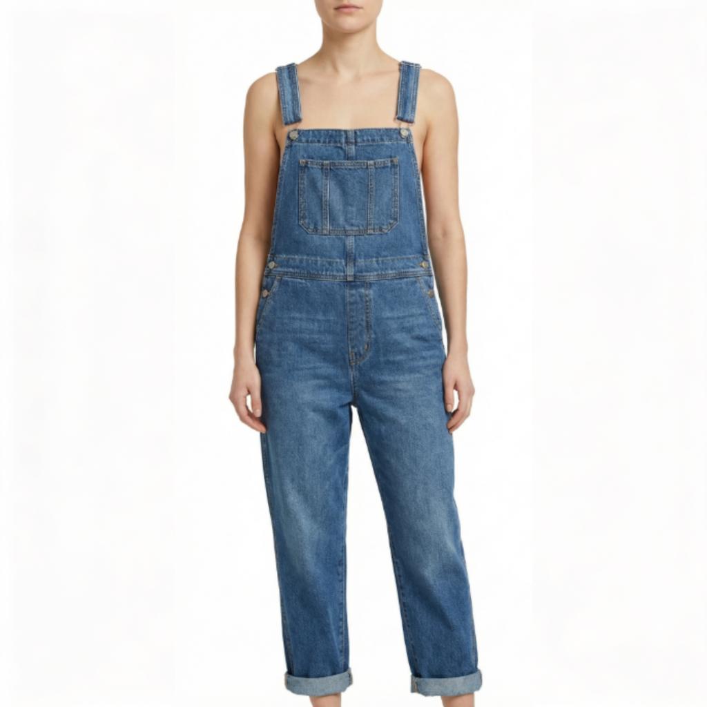 Arganate | Luźny dżinsowy kombinezon