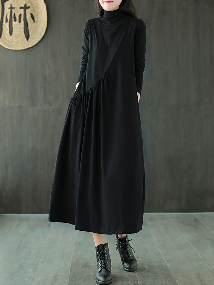 Arganate | Sukienka z drapowanym golfem w dużym rozmiarze