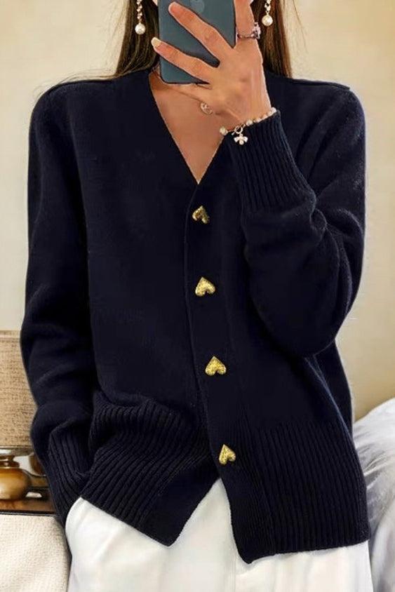 Arganate | Złote guziki, ciepły kardigan