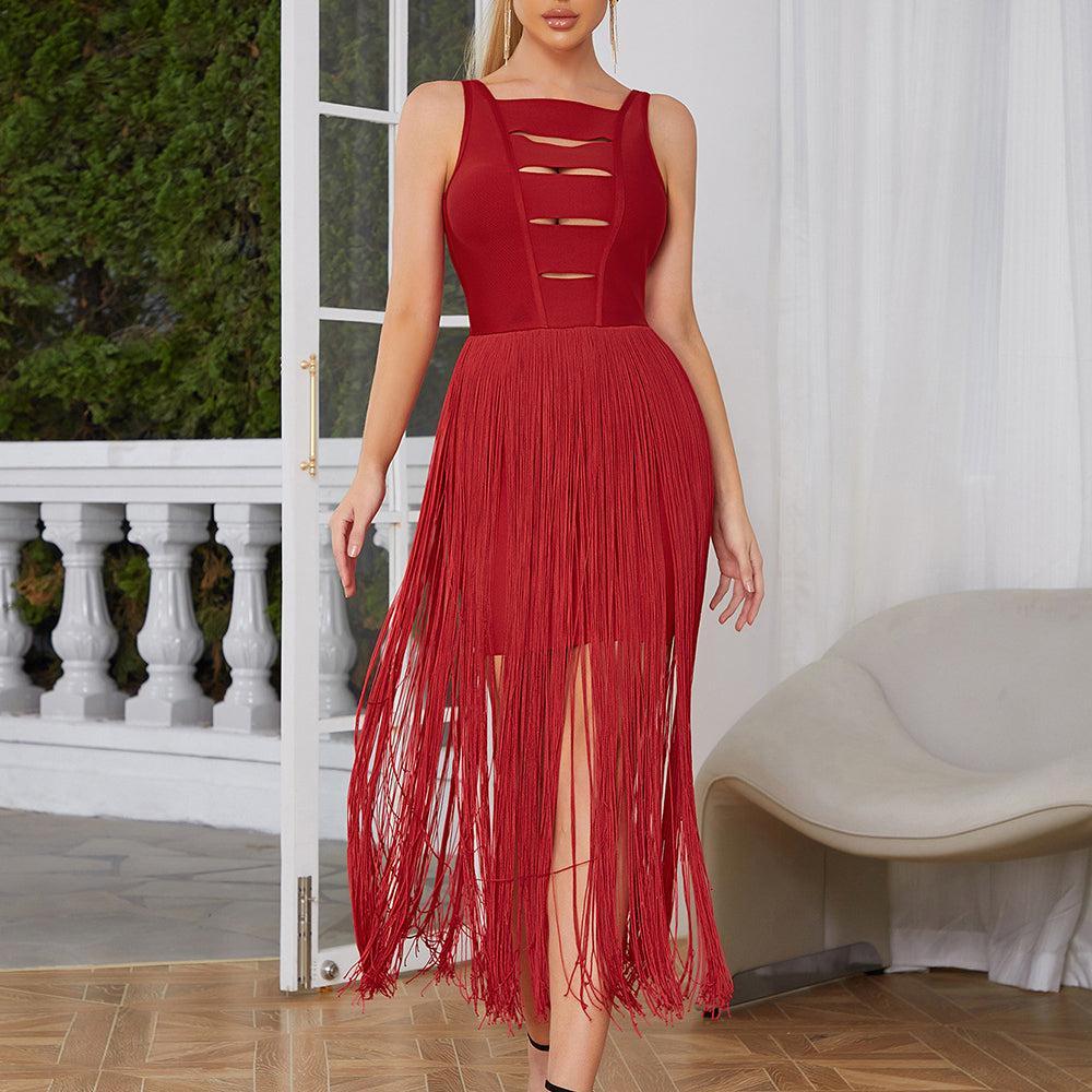 Czerwona sukienka bandażowa – elegancka sukienka na wieczór i uroczystą okazję