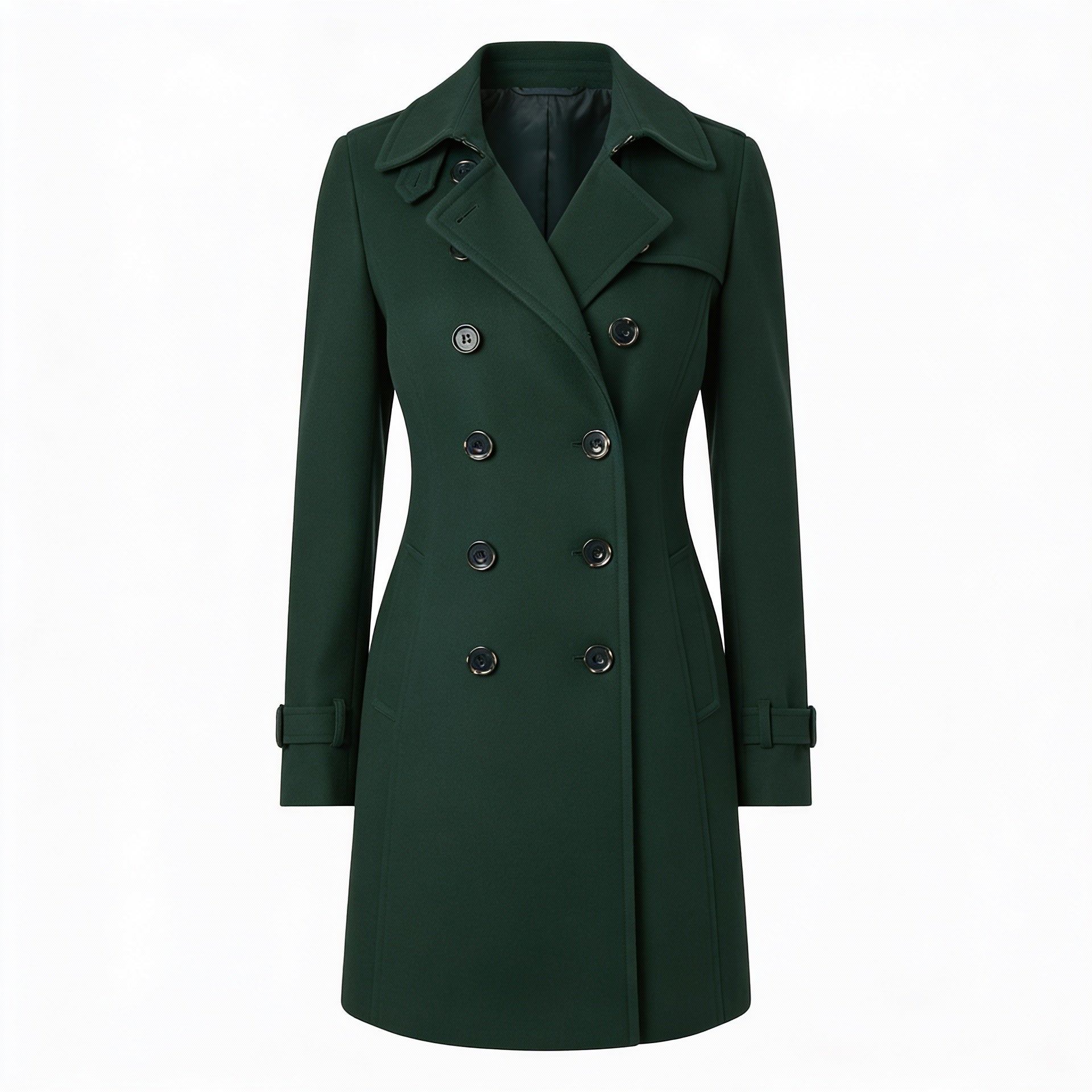 Nowoczesny, lekki wełniany płaszcz typu trencz - Elegancka odzież wierzchnia premium