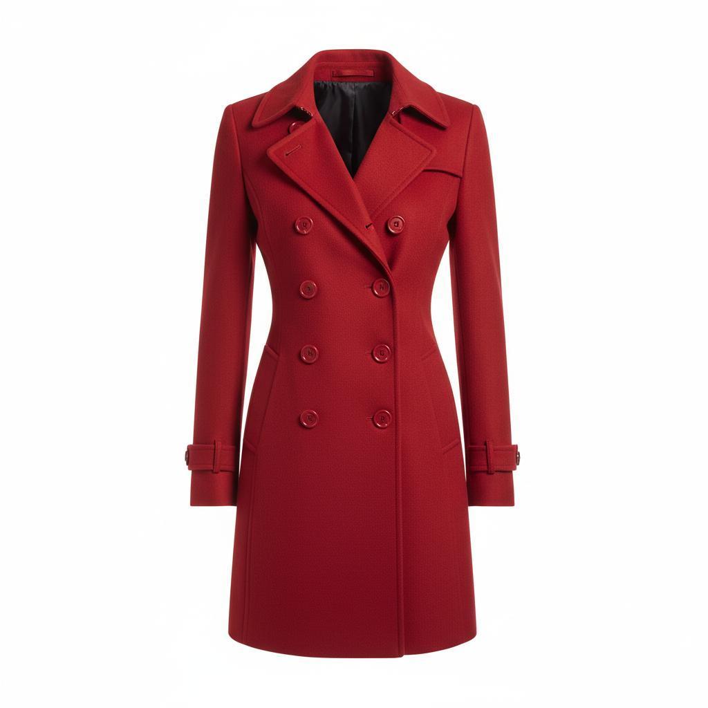 Nowoczesny, lekki wełniany płaszcz typu trencz - Elegancka odzież wierzchnia premium