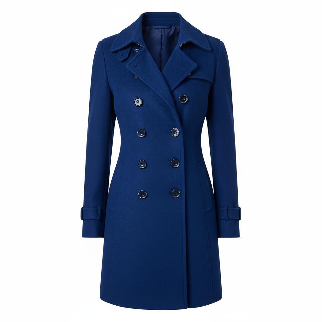 Nowoczesny, lekki wełniany płaszcz typu trencz - Elegancka odzież wierzchnia premium