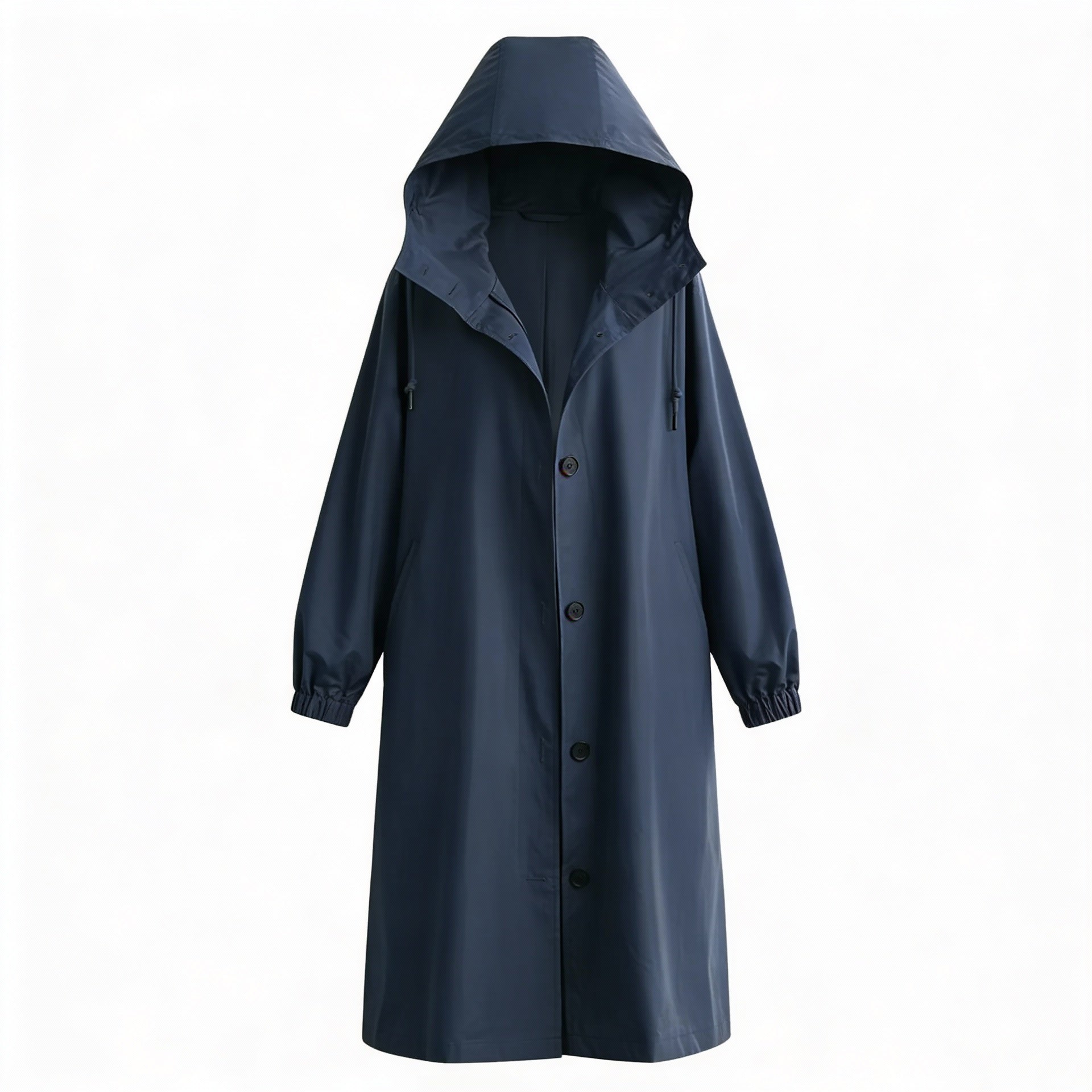 Płaszcz typu trencz z kapturem dla kobiet – stylowa, wodoodporna odzież wierzchnia