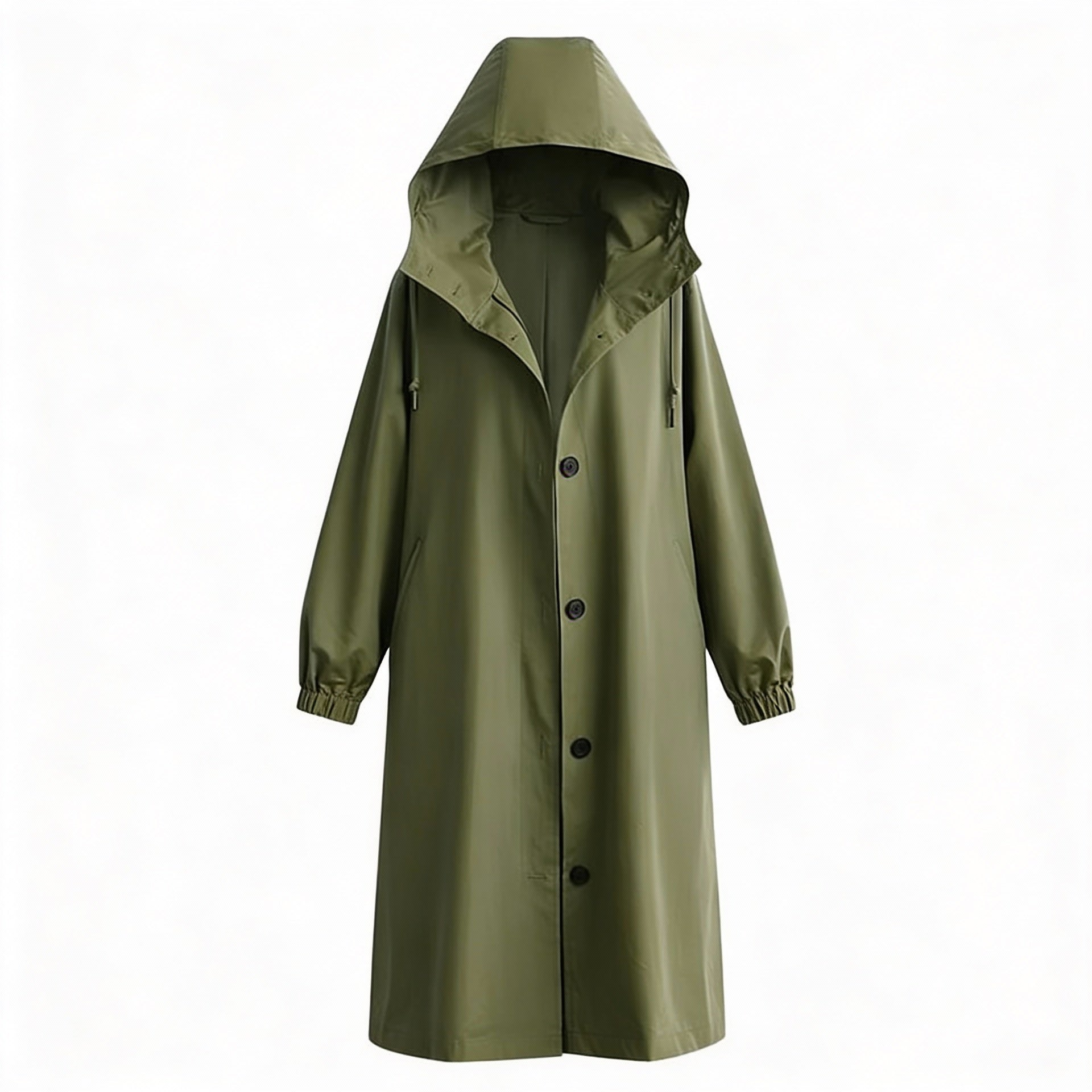 Płaszcz typu trencz z kapturem dla kobiet – stylowa, wodoodporna odzież wierzchnia