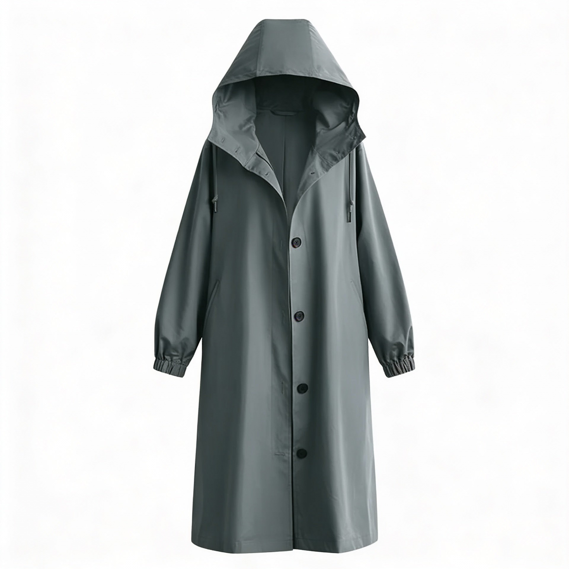 Płaszcz typu trencz z kapturem dla kobiet – stylowa, wodoodporna odzież wierzchnia